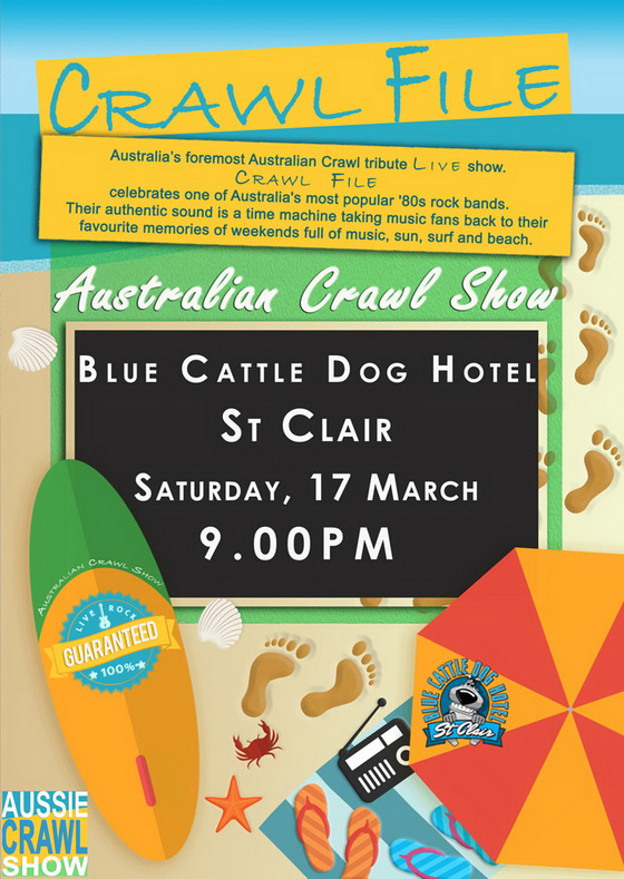 aussie crawl show the blue cattle dog hotel march 2018